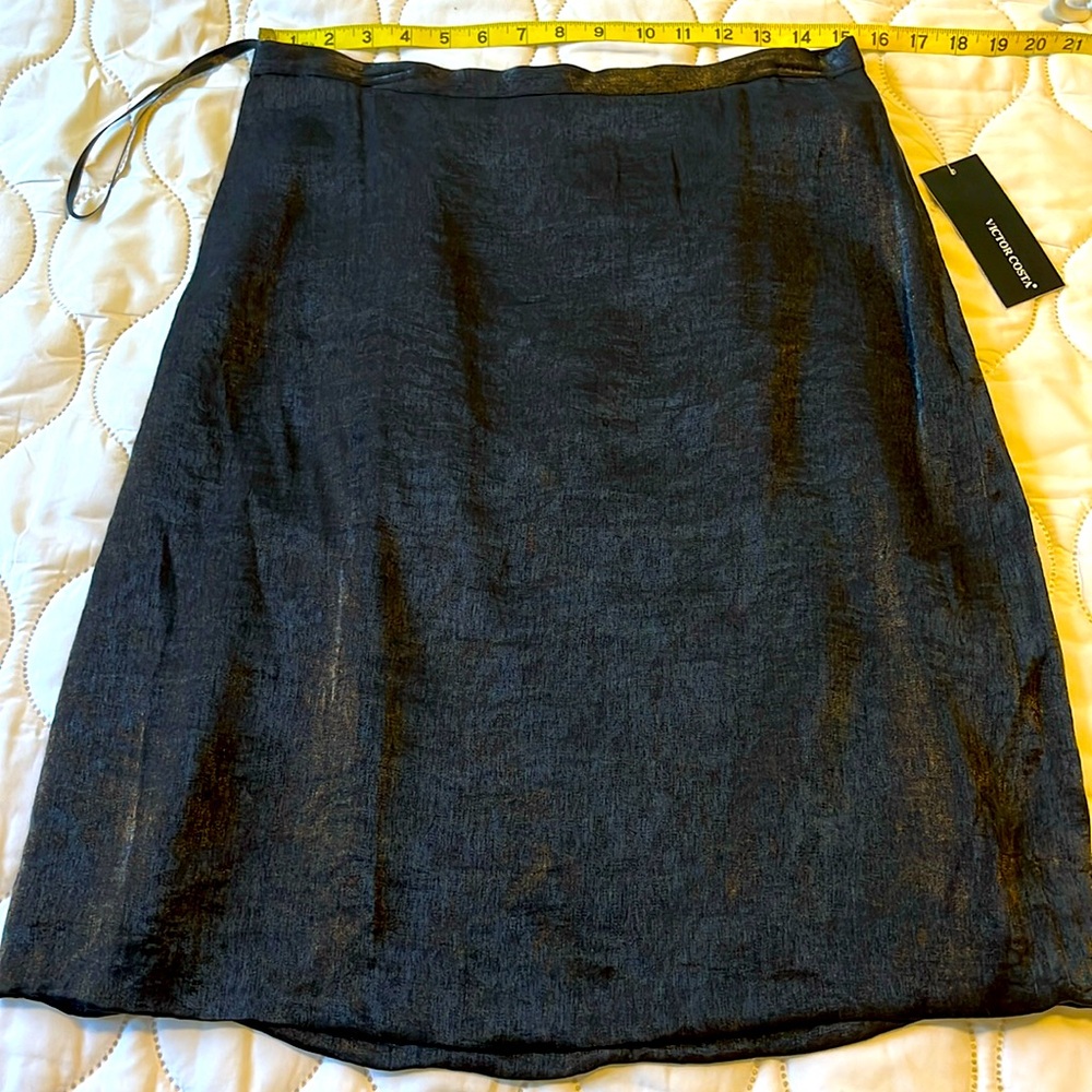 Victor Costa black shimmer skirt